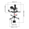 QWORK® Weather Vane Retro Metal Wind Direction Indicator for Garden