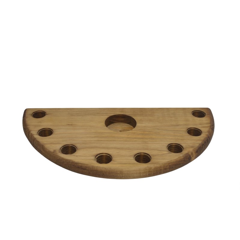 Bourbon Cork Display Half Moon Shape With Light and Glass