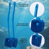 SLSON Aquarium Algae Scraper Double Sided Sponge Brush Cleaner Long