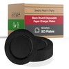 Elegant 13 Inch Paper Plates [80-Pack] Heavy-Duty, Disposable Charger Plate,