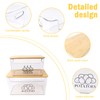 Xbopetda Potato Onion Storage, Potato Bin with Bamboo Lid, Transparent