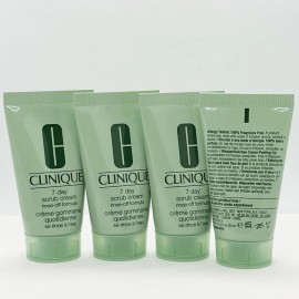 Clinique 4 x Clinique 7 Day Scrub Cream Rinse-Off Formula 1 oz/30ml = 4oz/120ml NEW FRESH
