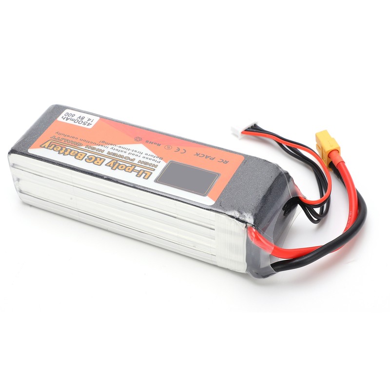 14.8V 4500mAh 4S 60C Lipo Battery Pack with XT60 Plug