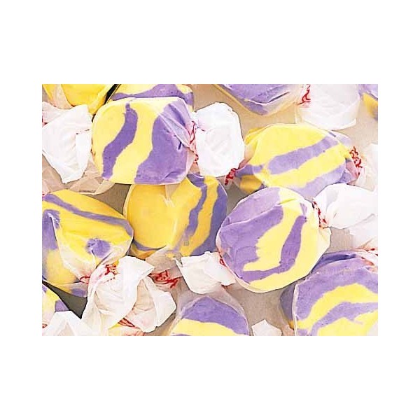 Raspberry Lemonade (Purple & Yellow) Gourmet Salt Water Taffy 1 Pound Bag