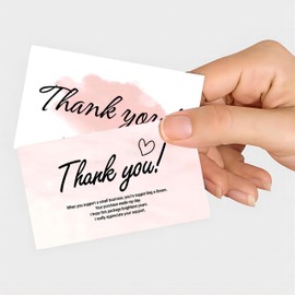 240-Count Thank You for Your Order Cards - Thank You For Supporting My Business Cards, 6 Styles - 2" x 3.5" Small Customer Appreciation Cards for Shops, Online Retailers, Business Owners