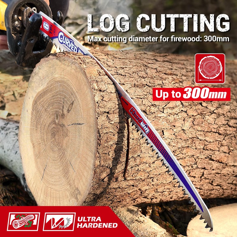 15-Inch Pruning Reciprocating Saw Blades, 6 TPI, Japanese Teeth, 3-Pack