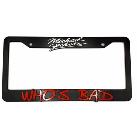 LP Frameworks Michael Jackson "Who's Bad" 3D Raised License Plate Frame