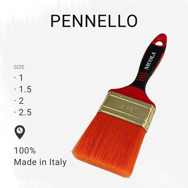 Soft Red Bristle Paint Brushes - Painting Tools from 2.5