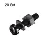 TOP-VIGOR 20Pcs M5x25mm Nylon Screw Nut Washer Assortment Kit, Round