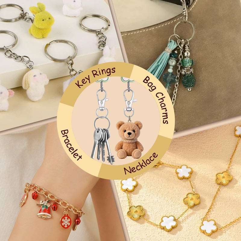 990 PCS Keychain Making Kit, Jewelry and Keychain Making Supplies