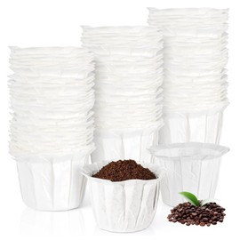 Disposable Paper Coffee Filters K Cup Paper Filters for K-eurig Single Brewer Reusable Cups, K-Cup Coffee Pods, Fit Most K eurig Single Serve Filter Brands Coffee Pods(200 Pack)
