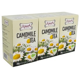 Apsara Premium Kamillentee, Krautertees 3er Set (60 Teebeutel) KamillenblütenTee, Beutel Kräutertee zum Trinken aus echter Kamille