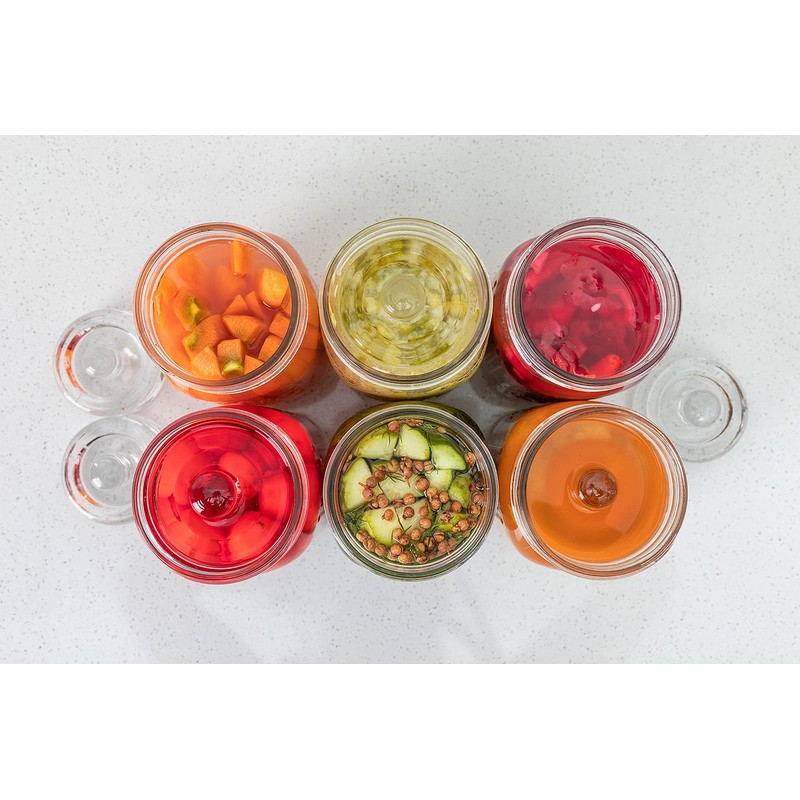 Jillmo Easy Grip Fermentation Weight- 4 Pack of Glass Weights