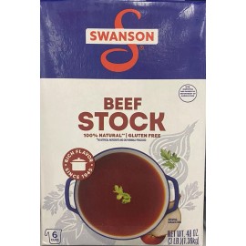 SWANSON Beef Stock 100% Natural - Gluten Free 48 oz Carton 3 Lbs