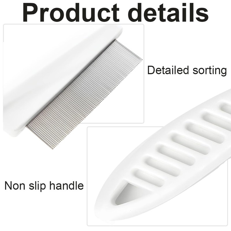 GXGM Pack of 2 Flea Combs for Dogs and Cats,