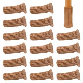 PAITOK Pack of 16 Chair Leg Socks Protective Caps, Highly Elastic Knitted Material, Non-Slip and Wear-Resistant, Avoid Scratches and Noise, Excellent Chair Leg Floor Protectors