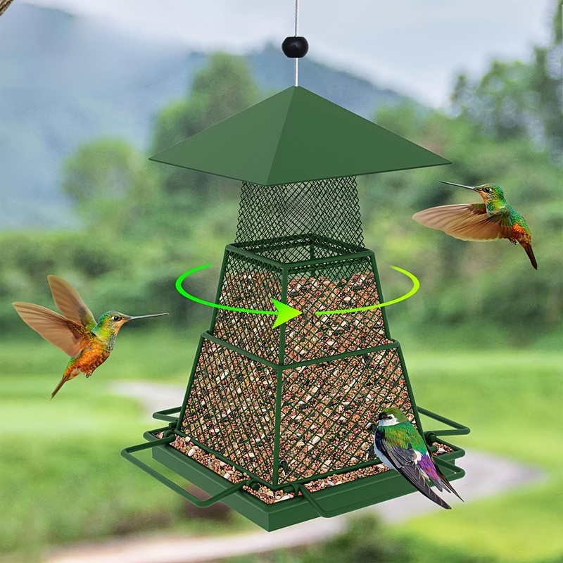 AIMALL Robust All-Season Automatic Bird Feeder with Easy Refill Design,