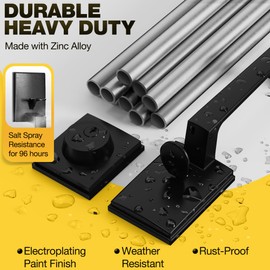 Kolet Front Door Lock Set, Front Door Handle and Deadbolt Set, Single Cyclinder Exterior Door Lock Set, Heavy Duty Zinc Alloy, Reversible for Right & Left Opening, Matte Black