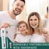 FAOEHN Disposable Toothbrushes with Toothpaste Pack of 200,Green Individually Wrapped