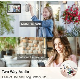 YOPOWER Smart Video Doorbell, Peephole Camera, Peep Hole Viewer with 1080P HD Camera, with LCD Display, PIR Detection, Two Way Audio, Night Vision, Cloud/TF Card Storage