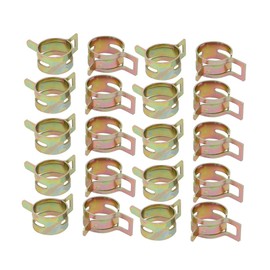 sourcing map Pack of 20 16 mm bronze spring hose clamps, spring band clamp, hose clamp, DE de