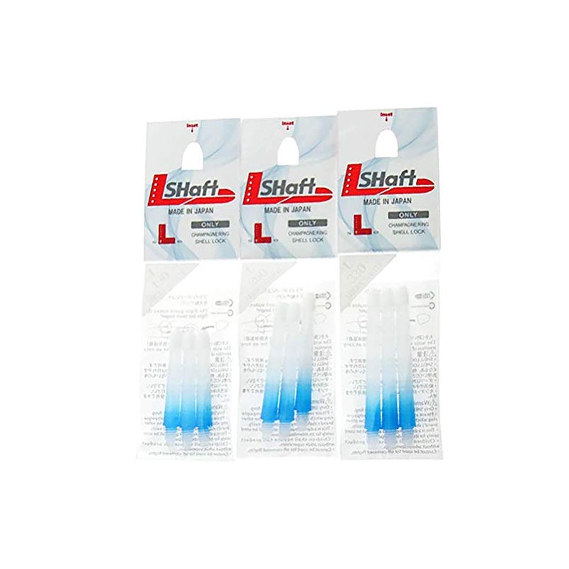 L-Style L-Shaft Lock Straight Twotone White Clear Blue Display Length