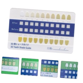 Beavorty 4 Sets 20pcs Tooth Color Chart Teeth Kit Toothpaste Plaque for Teeth Tooth Color Shade Teeth Shade Guide Tooth Shades Tooth Color Contrast Cards Teeth Color Shades Pvc Blue
