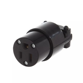 Hyper Tough Power Cable Extension Cord Repair Female Plug Adapter Connector - Ground 15A