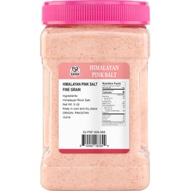 52USA Himalayan Pink Salt, Fine Grain, 5 Pound (80oz), Himalayan Salt, Pink Himalayan Sea Salt, Salt for Grinder Refill, Kosher Salt
