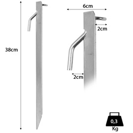 Moritz Mont Blanc Tent Pegs 380 mm Welded Eyelet Extra Strong Pack of 4