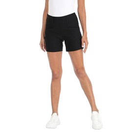 LRD Womens Golf Shorts 5 Inch Inseam Quick Dry Elastic Hiking Short with Pockets Black - S