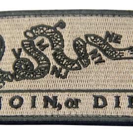 Join Or Die Tactical Embroidered Morale Applique Fastener Hook&Loop Patch - Coyote Tan
