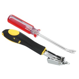 PATIKIL Upholstery Staple Remover, 4" V Curved Set Construction Staple Puller Staple Nail Tack Tool for Furniture Wooden Floor Photo Frame, Red