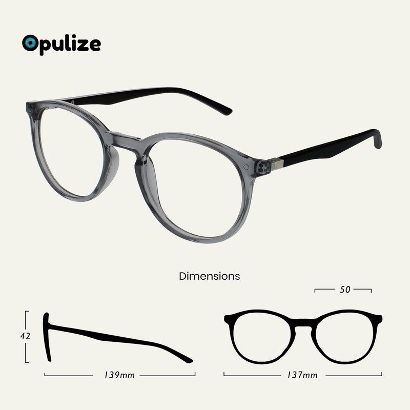 OPULIZE Met - Blue Light Blocking Glasses 3 Pack Slim