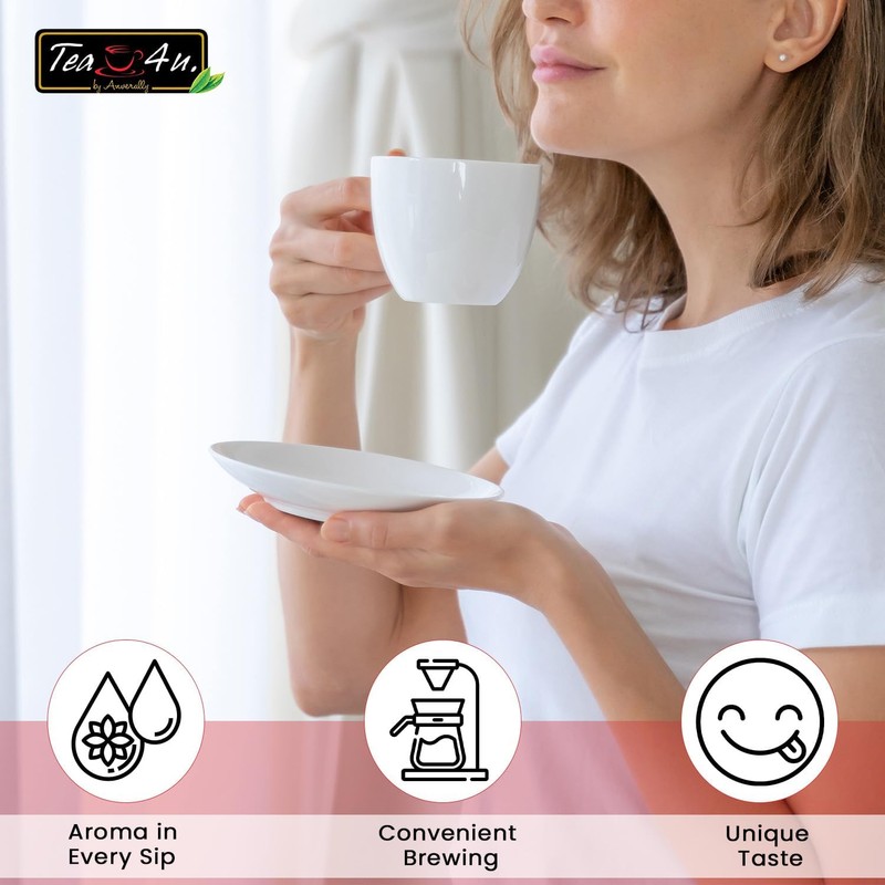 Tea4U Flavored Black Ceylon TeaBags (Strawberry) - Ideal Quality from