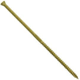 #9 x 5" Bronze Star Exterior Coated Trim Head Wood Screw Torx/Star Drive Head (1 Pound - 49 Approx. Screw Count) - Multipurpose Exterior Coated Torx/Star Drive Wood Screws