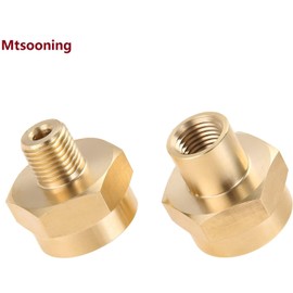 Mtsooning 1LB Propane Gas Bottle Refill Adapter kit, Including 1/4" NPT Female Tank Brass Fitting and 1/4" Male NPT Thread, Grill Stove Connector