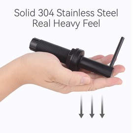 Solid 304 Stainless Steel TYESTAND SD-20 Soap Dispenser For Kitchen Sink Built In Soap Dispenser Pump (Matte Black) with 17 OZ Bottle and 47 inch Extension Tube Kit