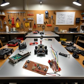 27mhz Four-Way Remote Control Board Two-Way RC Transmitter and Receiver Car Robot Model Accessories for DIY Project Parts (Control 2 Motors)