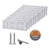 (Pack of 10) Screws Included Steel Flat Connector Plate 40