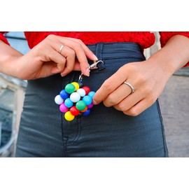 Meffert's Mini Molecube Puzzle Cube Keychain. Brain Teaser for Adults and Kids Fidget Toy Stress Relief Puzzle Keyring Colourful 3D Puzzle Cube