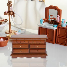 TOYANDONA Mini Furniture TV Cabinet Model Dollhouse Kit Dollhouse TV Cabinet Landscaping Mini Mini Sideboard Decoration 1 12 Night Stand Miniature Sideboard Wooden