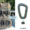 Holesto® Plastic Carabiner - Plastic Carabiner Hook - Tactical Black
