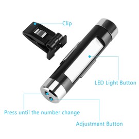 Smandy Car LCD Digital Clip Thermometer Clock, Digital LED Car Clock, Thermometer Vehicle Dashboard Clock, Electronic Time, Air Conditioning Vent