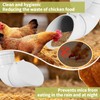 YUXSM Automatic Chicken Feeder No Waste-Large PVC Poultry Feeder(8lb Capacity,Rainproof,