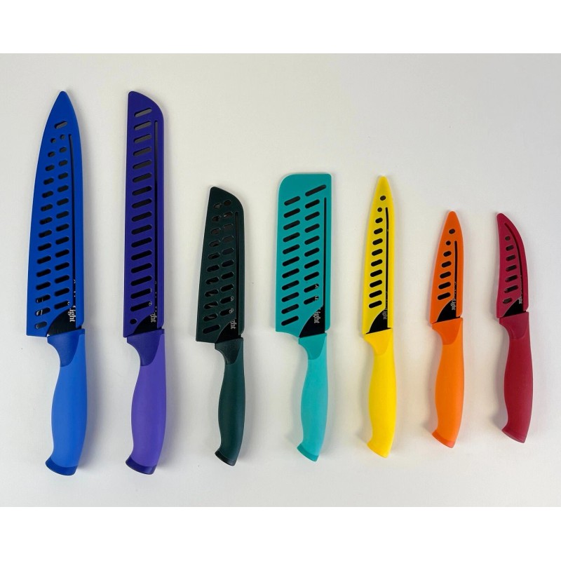 14 Piece Knife Sets 7 Knives & 7 Sheaths Multi