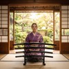 Barydat 4 Tier Katana Sword Stand with Cutout Design