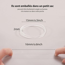 Pack of 1000 Mini Small Hair Bobbles Rubber Bands Elastic Scrunchies for Women Girls Men (Transparent)