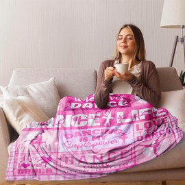 Weropther Dance Recital Gifts for Girls, Dance Gifts for Girls Throw Blanket 60" x 50", Dancer Gifts for Teen, Ballet Gifts, Best Presents for Dancers Teens/Ballerina/Team