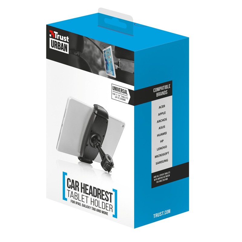 Trust araç koltuk başlığı tutucu tüm tabletler için 155 ila